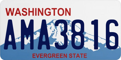 WA license plate AMA3816