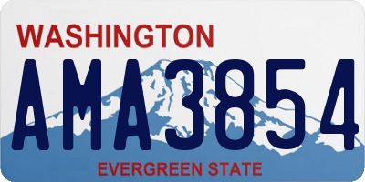 WA license plate AMA3854