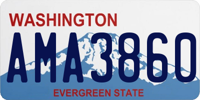 WA license plate AMA3860