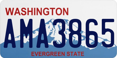 WA license plate AMA3865