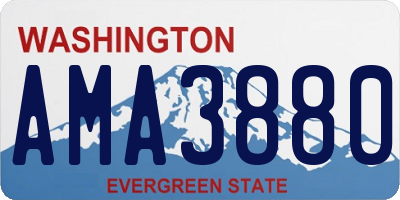 WA license plate AMA3880