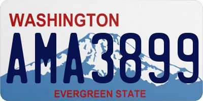 WA license plate AMA3899