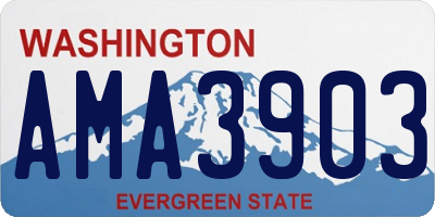 WA license plate AMA3903