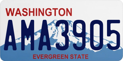 WA license plate AMA3905