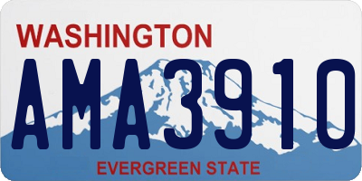 WA license plate AMA3910
