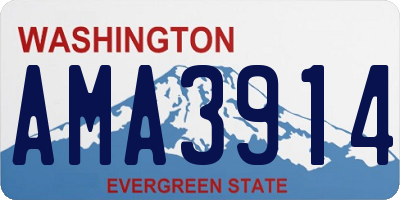 WA license plate AMA3914