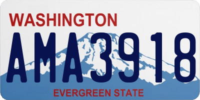 WA license plate AMA3918