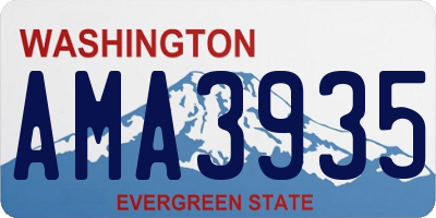 WA license plate AMA3935