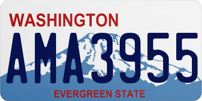 WA license plate AMA3955