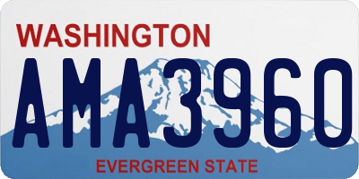 WA license plate AMA3960