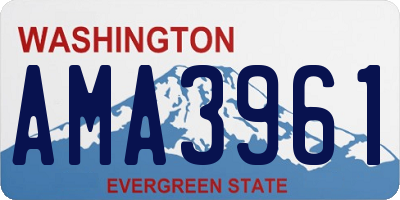 WA license plate AMA3961