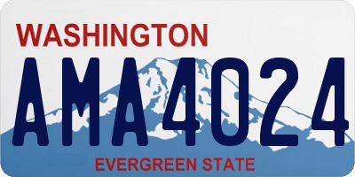 WA license plate AMA4024
