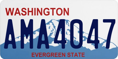 WA license plate AMA4047