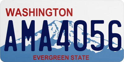 WA license plate AMA4056