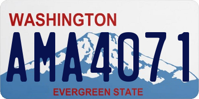 WA license plate AMA4071