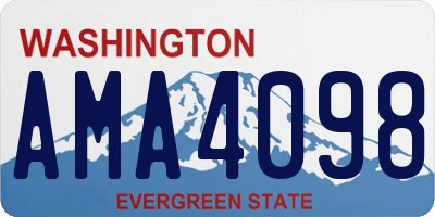 WA license plate AMA4098