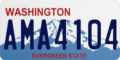 WA license plate AMA4104