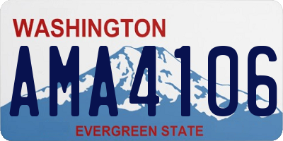 WA license plate AMA4106