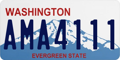 WA license plate AMA4111