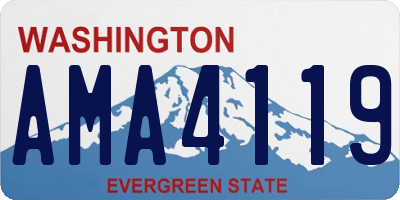 WA license plate AMA4119