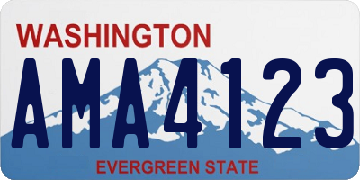 WA license plate AMA4123