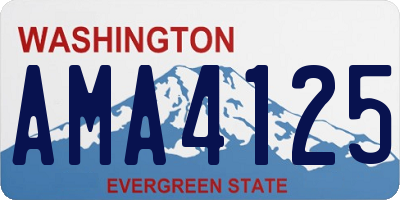 WA license plate AMA4125