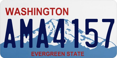 WA license plate AMA4157