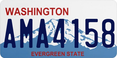 WA license plate AMA4158
