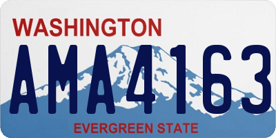 WA license plate AMA4163