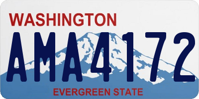 WA license plate AMA4172