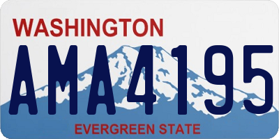 WA license plate AMA4195