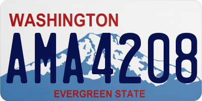 WA license plate AMA4208