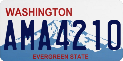 WA license plate AMA4210
