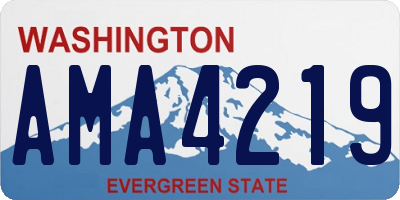WA license plate AMA4219