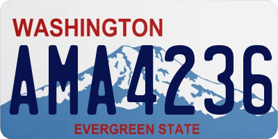 WA license plate AMA4236
