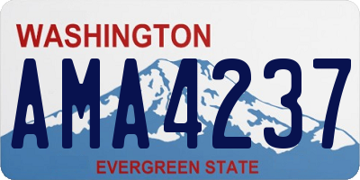 WA license plate AMA4237