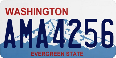 WA license plate AMA4256