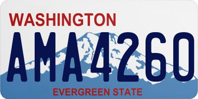 WA license plate AMA4260