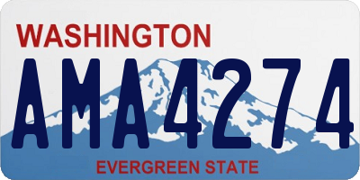 WA license plate AMA4274