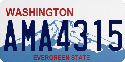 WA license plate AMA4315