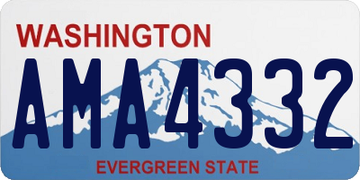 WA license plate AMA4332