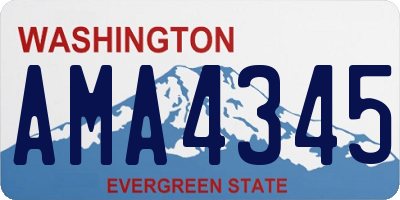 WA license plate AMA4345