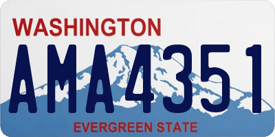WA license plate AMA4351