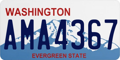 WA license plate AMA4367