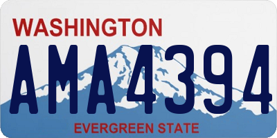 WA license plate AMA4394