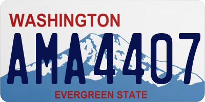 WA license plate AMA4407