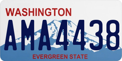 WA license plate AMA4438