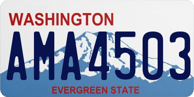 WA license plate AMA4503