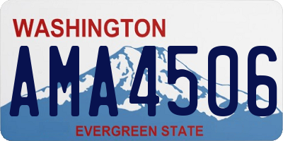 WA license plate AMA4506