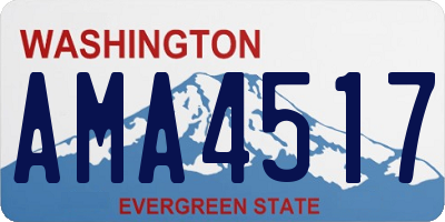 WA license plate AMA4517